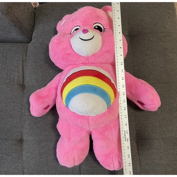 Care Bears 24" Cheer Bear Jumbo Plush Toy 2021 Plushie Stuffed Animal Rainbow - Picture 9 of 9
